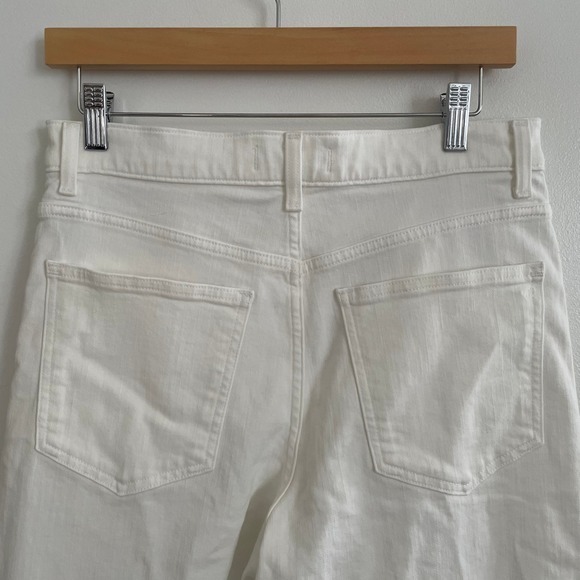 Madewell Flared Wide-Leg Crop Jeans White Raw Hem NU005 Womens Sz 29 NWT - Picture 8 of 15
